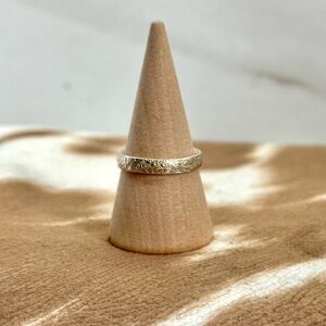 Sterling silver floral stacking ring